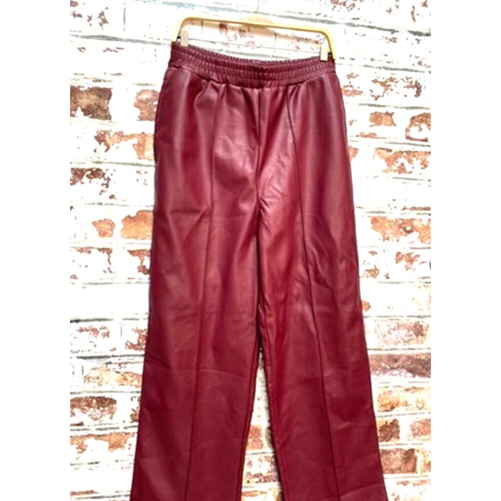 ASOS Burgundy Wide Leg Pants - Picture 6 of 11